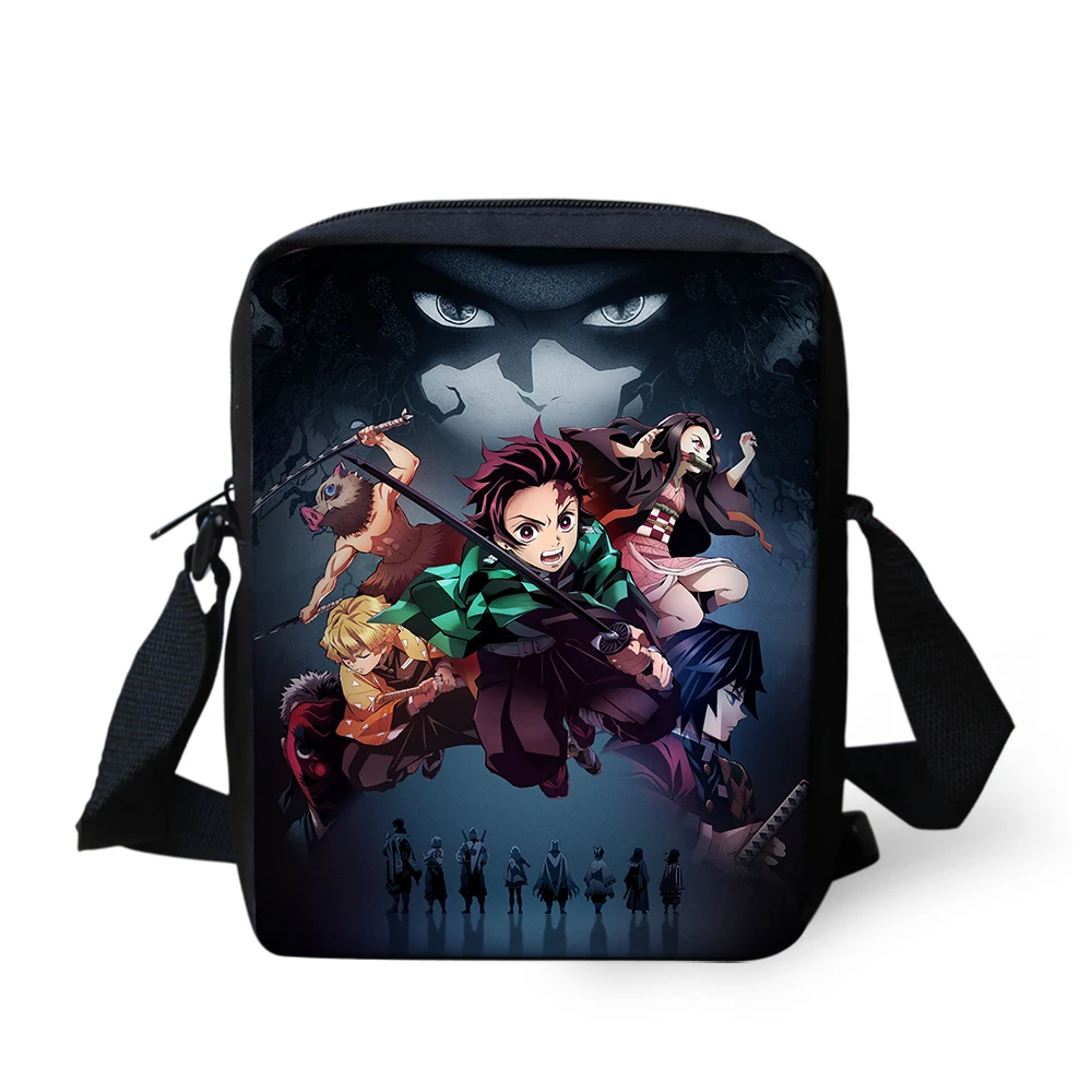 Demon Slayer: Kimetsu no Yaiba маленькие сумки-мессенджеры для мальчиков-подростков мини-сумка на плечо для девочек маленькая Повседневная Сумка кросс-боди слинг сумки