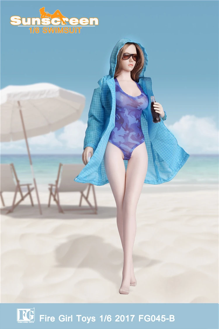 Fire Girl Toys 1/6 2017 FG045 1/6 весы пляжная одежда камуфляж купальник и защита от солнца костюм подходит 12 ''женский боди