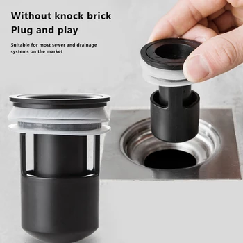 

Kitchen Toilet Floor Drains Silicone Sewer Core Bathroom Deodorant Waste Drain Strainer Cover Anti-odor Backflow Filter