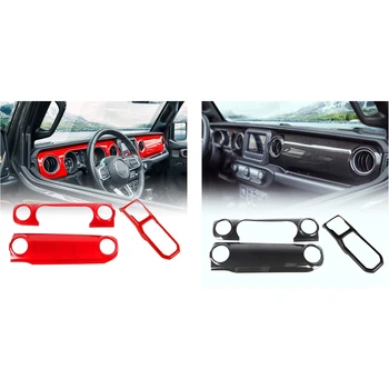 

Car Center Console Trim Panel and Gear Shift Decoration Cover Frame Inner Accessories for Jeep Wrangler JL JLU 2018 2019