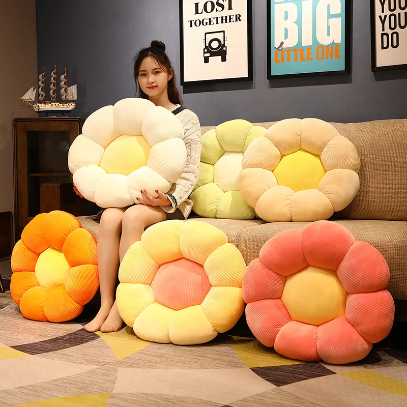 

40/55cm Beautiful Colorful Flower Plush Pillow Toy Soft Cartoon Plant Stuffed Doll Chair Cushion Sofa Kids Lovers Birthday Gifts