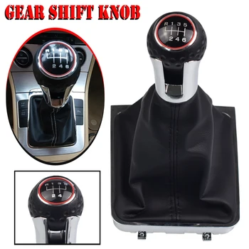 

For Volkswagen VW Passat B6 2005-2011 Gear Shift Knob Gaiter Boot Lever Stick Pen Head Cover 5/6 Speed Car Styling Accessories