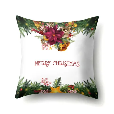 Новая индивидуальная креативная Рождественская елка, наволочка из полиэстера, Европейская и американская мода, простая домашняя подушка, чехол, подушка - Цвет: a21