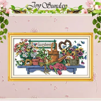 

I Love Gardening Patterns Counted Cross Stitch 11CT 14CT Cross Stitch Sets Wholesale Cross-stitch Kits Embroidery Needlework