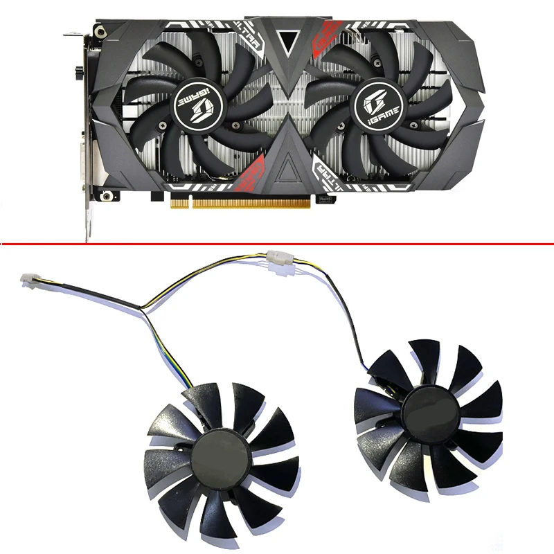 Новый вентилятор для ЦПУ iGame GTX 1650 85 мм 4 контакта Кулер Для GeForce GTX1650 AD кулеры