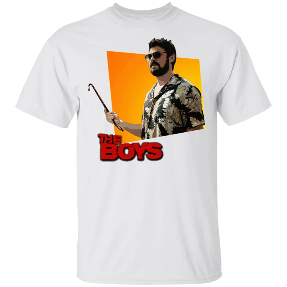 Billy Butcher T-Shirt The Boys Tv Series 2 Super Hero White Short Men-Women Digital Printed Tee Shirt | Мужская одежда