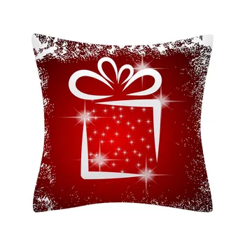 

4PC Red Christmas Cushion Cover Pillowcase Polyester new Year Merry Christmas Decorative Pillows Sofa Cushions Pillowcover
