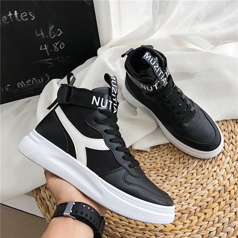 

2019 New Style Autumn And Winter Men Athletic Shoes Korean-style Trend Harajuku High Shoes Outdoor Casual Shoes
