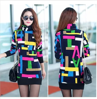 

Round Neck Simple Long Sleeve Knit Sweater Womens Autumn 2019 Fashion Thick Clothing Slim Warm Printing Long Pullover