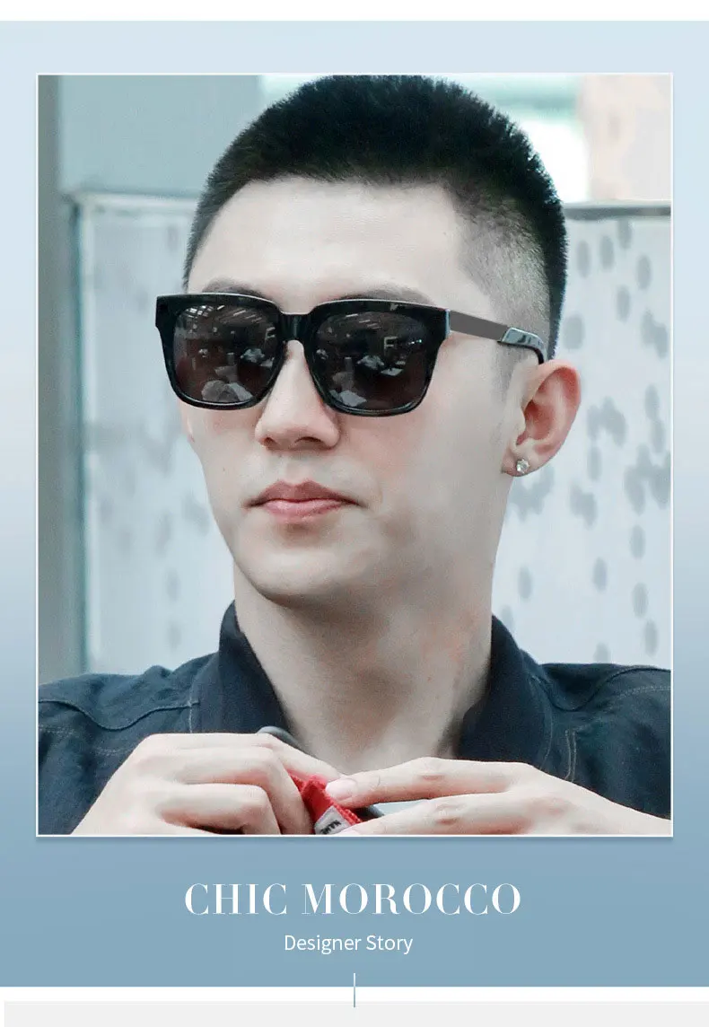 2020 Mens New Fashion Tide Sunglasses Polarized Driving Glasses Square UV400 Protection Eye Cycling Travelling