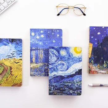 

1Pcs B5 Vintage Notebook Van Gogh Painting Sketchbook Schedule Meno Pad Notepad Diary Art Cute School Office Supplies Stationery