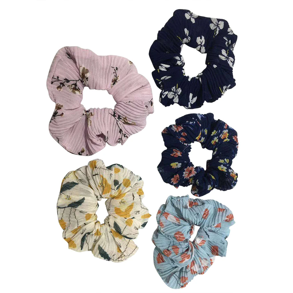 5Pcs/lot Fine Cheap Velvet Elastic Hair Bands Scrunchy Hair Rope Ponytail Female For Women Girls Hair Grooming Accessories 1111