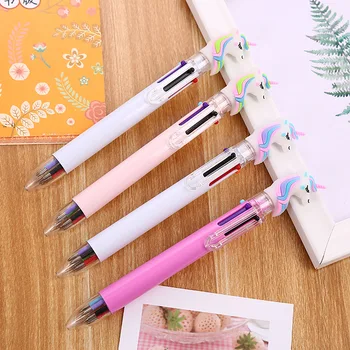 Bolígrafos de Gel con diseño creativo de unicornio, flamenco, cerdo, Animal de caricatura, 10 Uds.