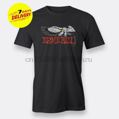 Ernie Ball Eagle Music Man Black Mens T-Shirt Cotton Full Size Ernie Ball Eagle Music Man Black Mens T-Shirt Cotton Full Size