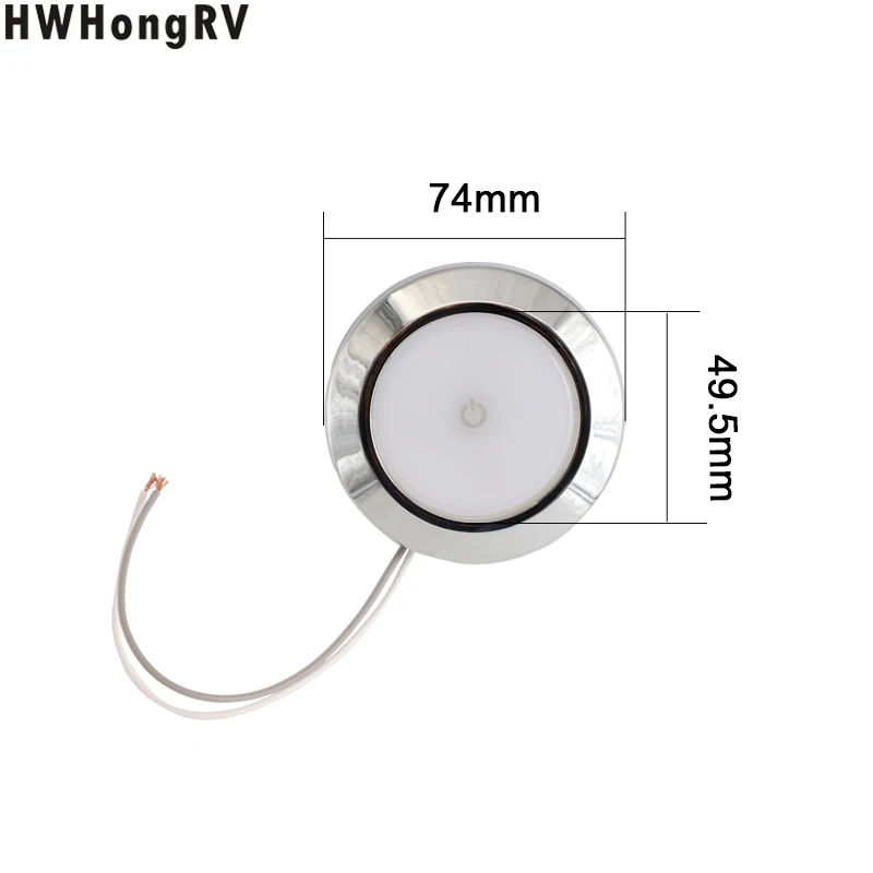 2 PCS Promotion New LED Lamp 12V DC LED Circular Roof Ceiling Light Caravan/RV/Car/Motorhome/Marine