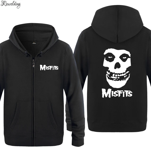 The MISFITS Punk Rock Music Hoodie Sweatshirts Men Fashion Mens Zipper  Jackets Hooded Fleece Hoodies Cardigans Coat - AliExpress