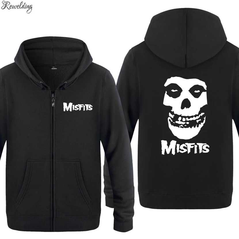 The MISFITS Punk Rock Music Hoodie Sweatshirts Men Fashion Mens Zipper  Jackets Hooded Fleece Hoodies Cardigans Coat - AliExpress