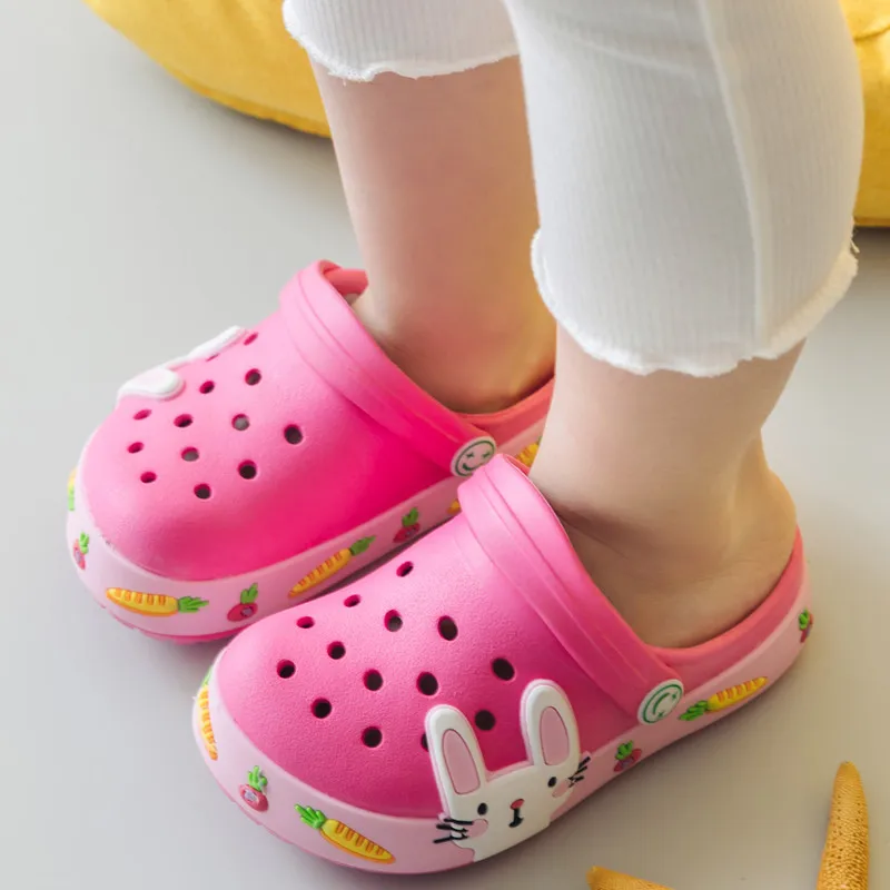 Girls Slippers Sandals Cave-Shoes Flip-Flops Kids Cartoon Childrens Boys Beach Summer