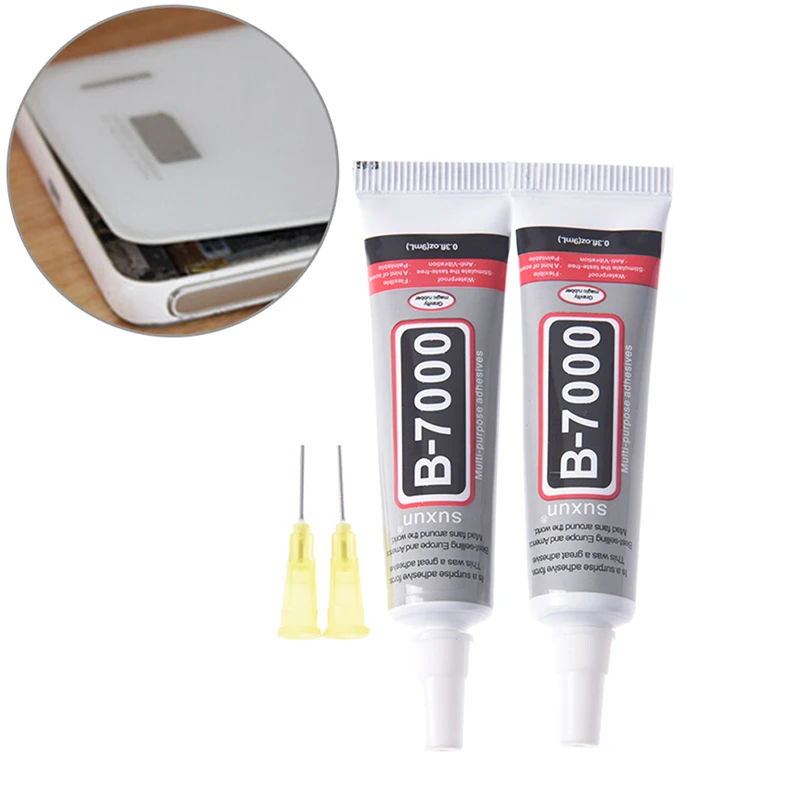 2pcs 9ML Glue Cell Phone Touch Screen Glass leather Super Glue Best B-7000 Glue Multipurpose Adhesive Epoxy Resin DIY Craft