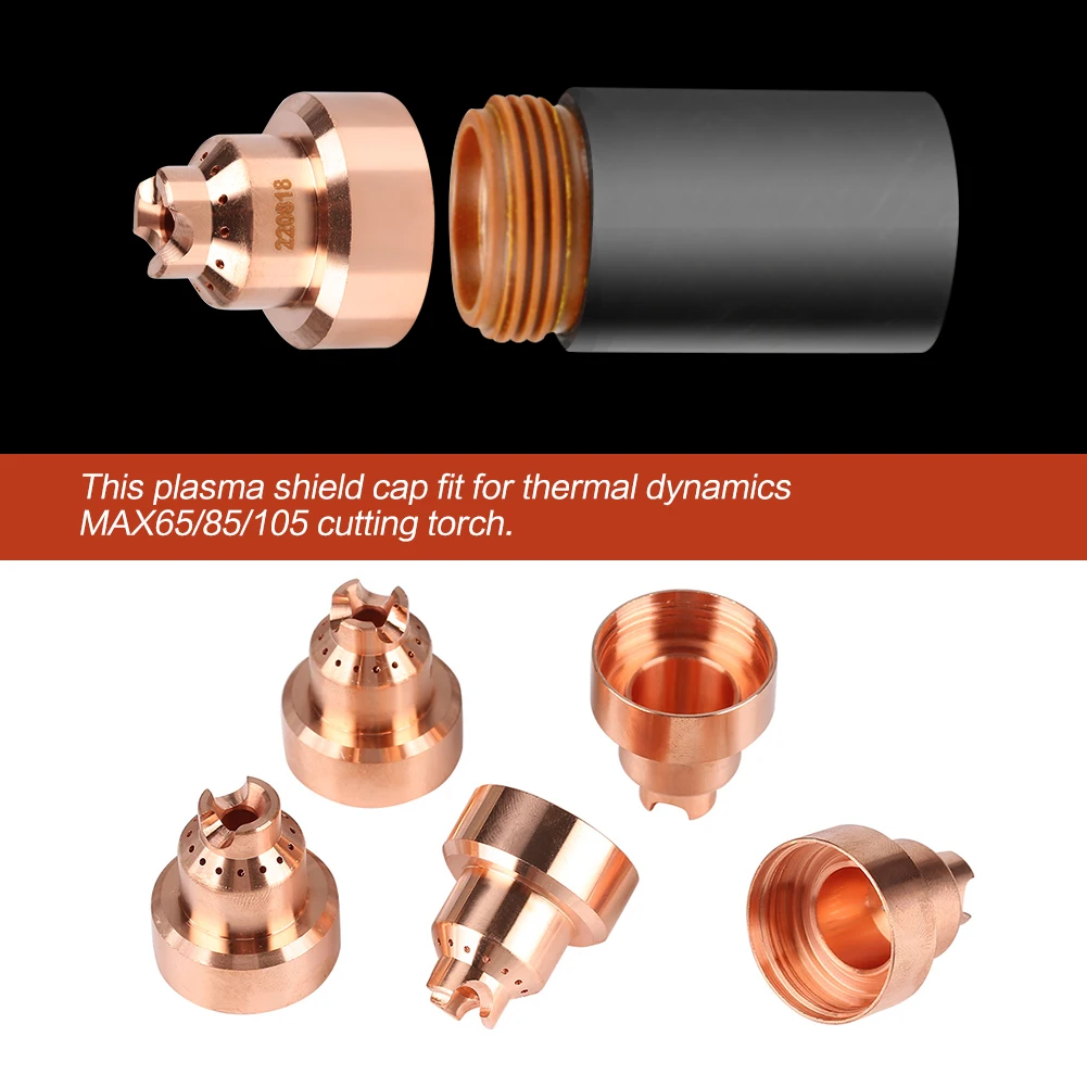 5pcs Plasma Shield Cup Cap for MAX65/85/105 Cutting Torch Consumables 220818 Plasma Shield Cap High Quality