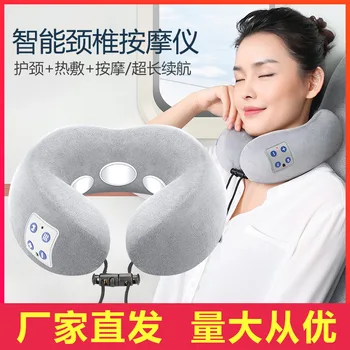 

cervical vertebra massager neck massager electric massage pillow shoulder neck hot compress physiotherapy neck