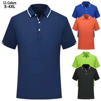 

Good Quality 2020 Summer New-Style Mens Short Sleeve Polos Shirts Casual Solid Color Lapel Tops Fashion Male Clothes S-4XL