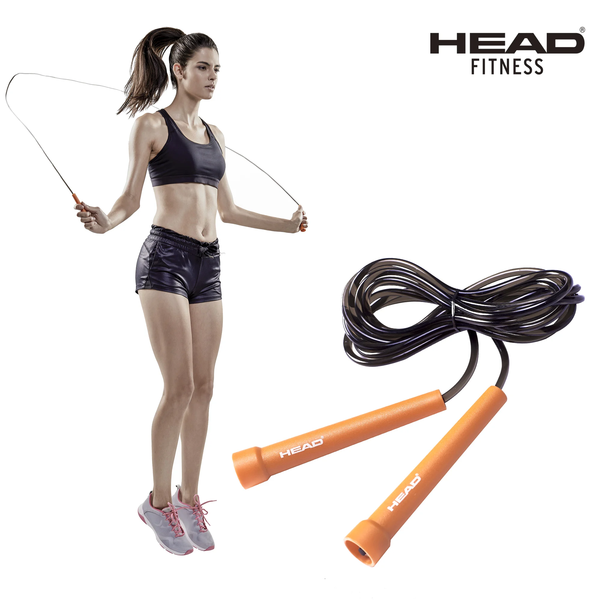 HEAD Skipping Speed Rope Adult Tangle Free Jump Fitness for Home Workouts Fat Burning Interval Training | Спорт и развлечения