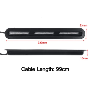 

Hot 1Pair Universal 12/24V 60LED Car Truck DRL Light Bar Brake Flowing Turn Signal Stop Tail Strip Waterproof