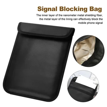 

Shielding Pouch RFID Mobile Phone No Tracking Radiation Protective Signal Blocking Bag Electronic Devices Zipper Tablet Cover