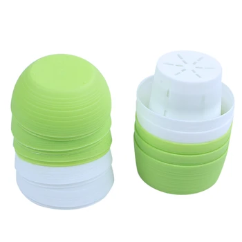 

New-Small Succulent Planter Colorful Plastic Plant Flower Pots Set of 5, Mixed Color