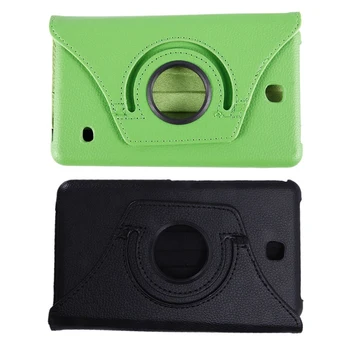 

2 Pcs Cases for Samsung Galaxy Tab 4 Tablet SM-T230 SM-T231 360 Degree Rotation Housing (Black&Green)