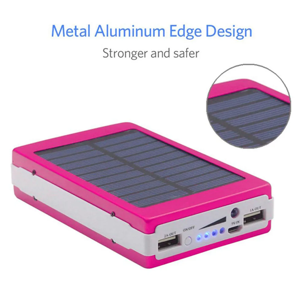 5 в 2A Солнечный светодиодный портативный двойной USB банк питания стиль наружные панели солнечных батарей коробка 125*75*25 мм