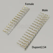 100/200 шт для полупозолоченного разъема Dupont нужна Луженая Медь 2,54 мм металлическая клемма Femal или Male Pin