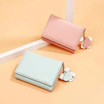 

2020 Hot Sale Pu Leather Kawaii Wallet Cute Heart Shaped Mini Women Purses High Quality Teenagers Sweet Wallets Cheaper