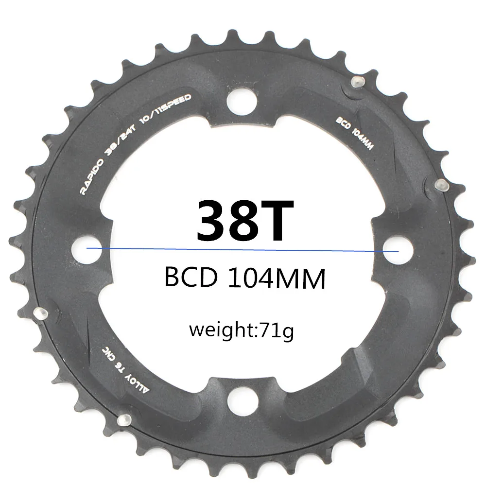 38T AL7075 24T 64BCD цепь Звездочка 38T 104BCD коленчатая цепь для 9S 10S MTB Кривошип горного велосипеда набор - Цвет: 38T