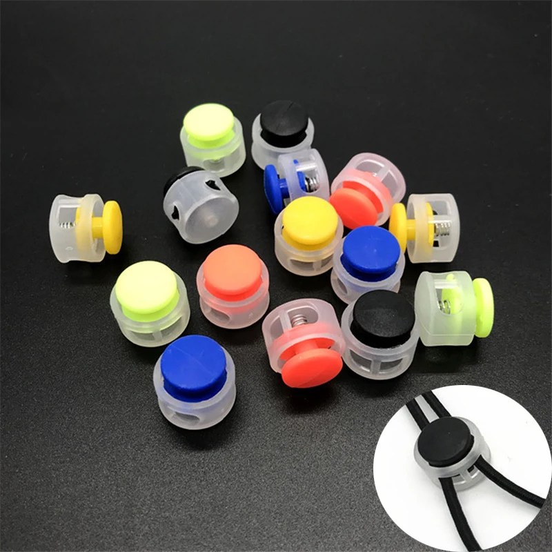 30Pcs Color Matching Plastic Spring Stop Cord Lock Ends Toggle Stopper Clip For Sportswear Clothing Shoes Rope DIY Craft Parts | Дом и сад