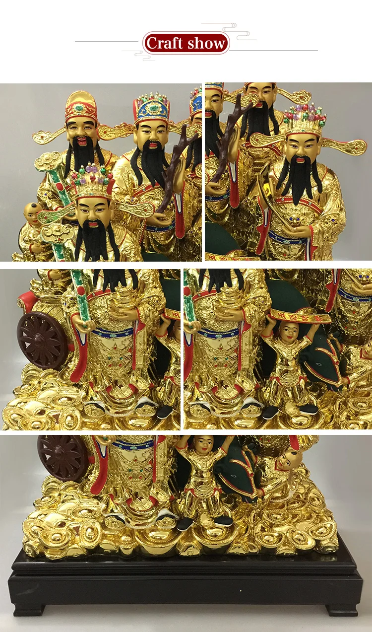 Five-way God of Wealth Buddha Statue Resin Cornucopia God of Wealth Buddha Home Decoration Decoration Idol