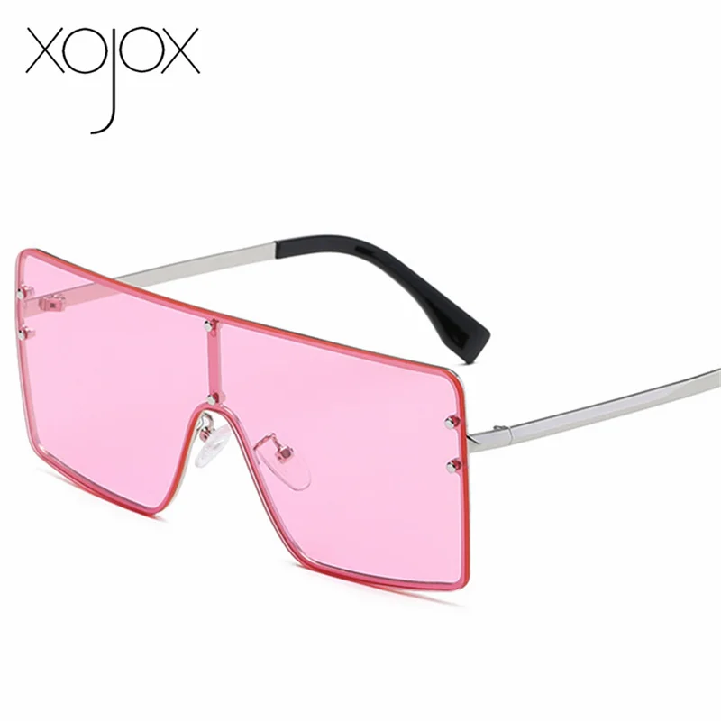 

XojoX Oversized Sunglasses Women Men Vintage One-Piece Gradient Sun Glasses Brand Design Shades Big Frame Eyewear UV400 Mirror