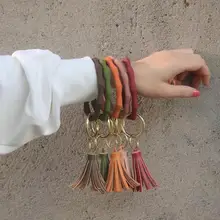 Модный брелок бамбуковый брелок для ключей с кисточкой силиконовый кулон брелок для женщин модные аксессуары украшение в подарок