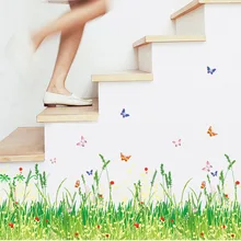 Стиль перечисленные наклейки на стену весенние поля романтические три поколения съемные угловые наклейки на тело AY7151