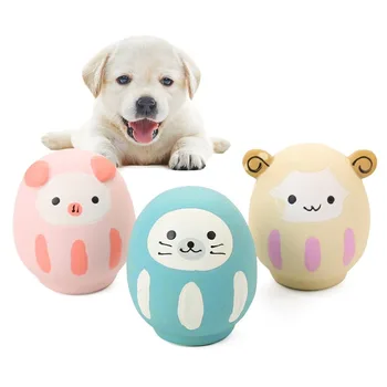 

Pet Soft Squeaky Pet Chew Toy Dog Toy Bite Resistant Teeth Molar Latex Sheep Pig Sound Toy Pet Interactive Training Toys