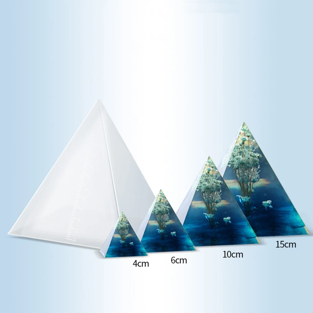 15CM DIY Super Large Pyramid Frame Set Triangle Silicone Mold silicone mold For Resin Craft Jewelry Crystal