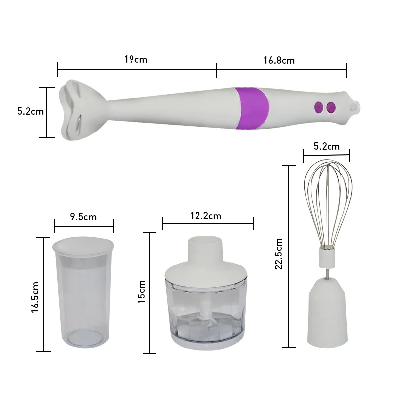 

Electric Handheld 4 In1 Blender Chopper Whisker Cup Multifunctional Baby Blender Fruit Vegetable Food Mixer For Food Processor