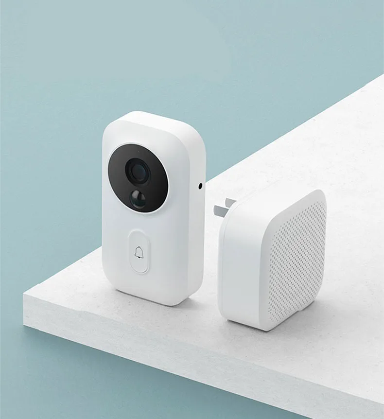 mijia doorbell set Xiaomi dingling умный дверной звонок WIFI камера видео беспроводное радиоустройство трещина дверь mi jia ночного видения AI распознавание лица для дома mi jia - Цвет: mijia doorbell set