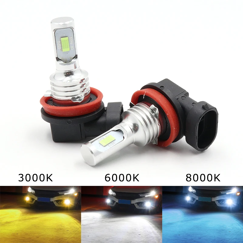 

2X H4 H7 H11 H8 H9 H1 H3 72W Car LED Canbus Fog Light Bulbs 9005 9006 Auto Driving Fog Lamps For Toyota Honda Ford