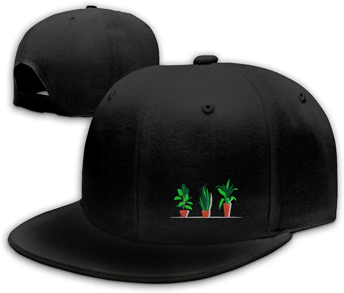 Introverted, но готовы обсудить растения Мужская бейсболка с плоским Биллом черная