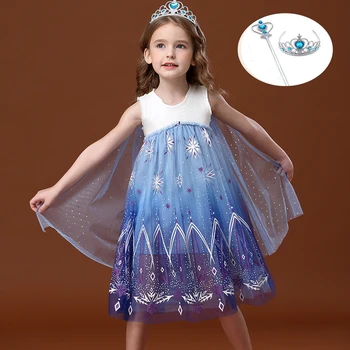 

Summer Dress Baby Girls Clothes Elsa Princess Dress Infant Girl Fantasy Dress Kids Party Dresses For Girls Costume 4-10 Year