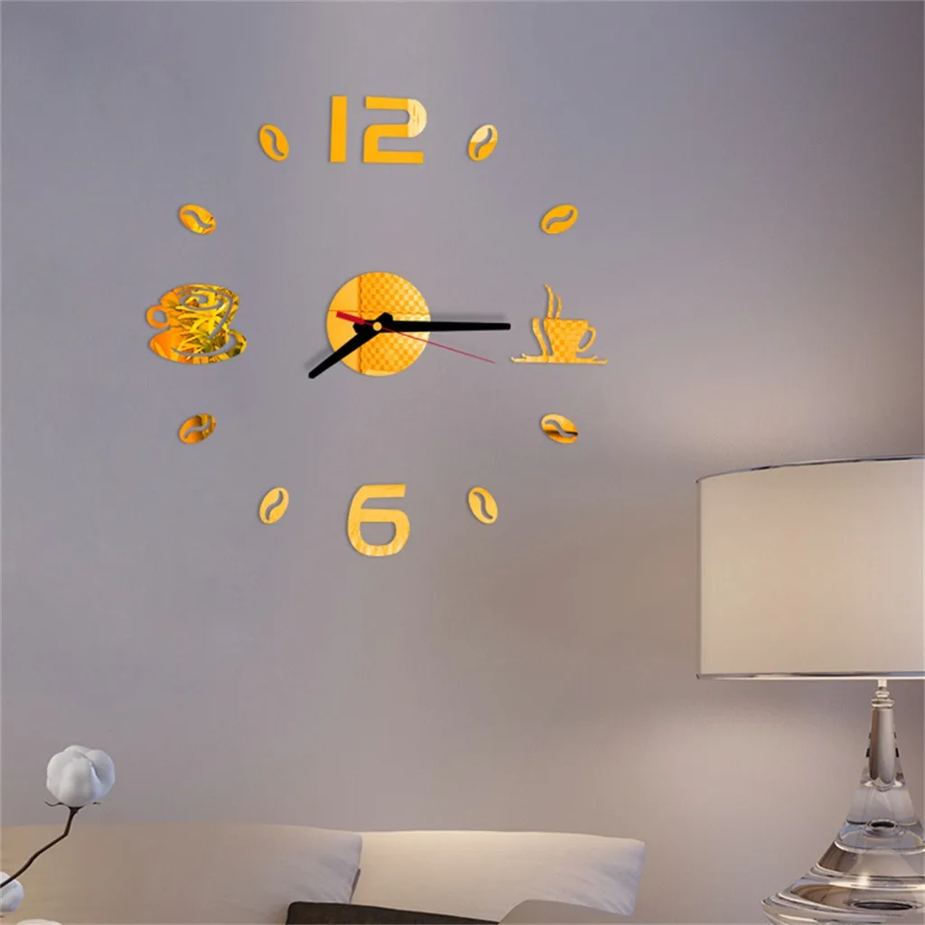 Настенные часы современный дизайн DIY римскими цифрами акриловые зеркала стены Стикеры часы 3d акриловые настенные часы цифровые гостиная 19AUG20