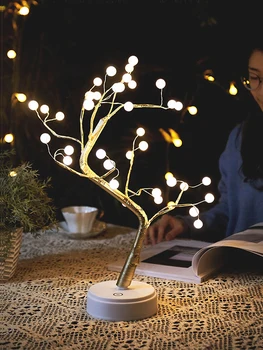 

Romantic Home Decoration Accessories Modern Tree Model Light Living Room Office Desk Decor Fairy Garden Birthday Christmas Gift