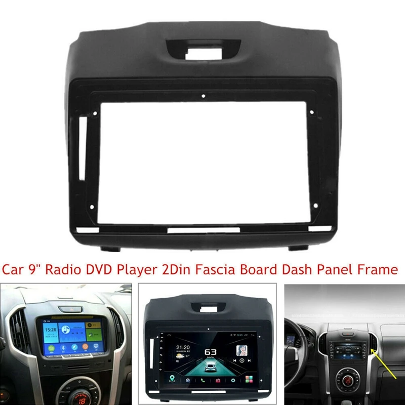 AL22 -9 дюймов радио фасции для Isuzu D-Max Chevrolet Trailblazer 2 Din DVD стерео панель приборной